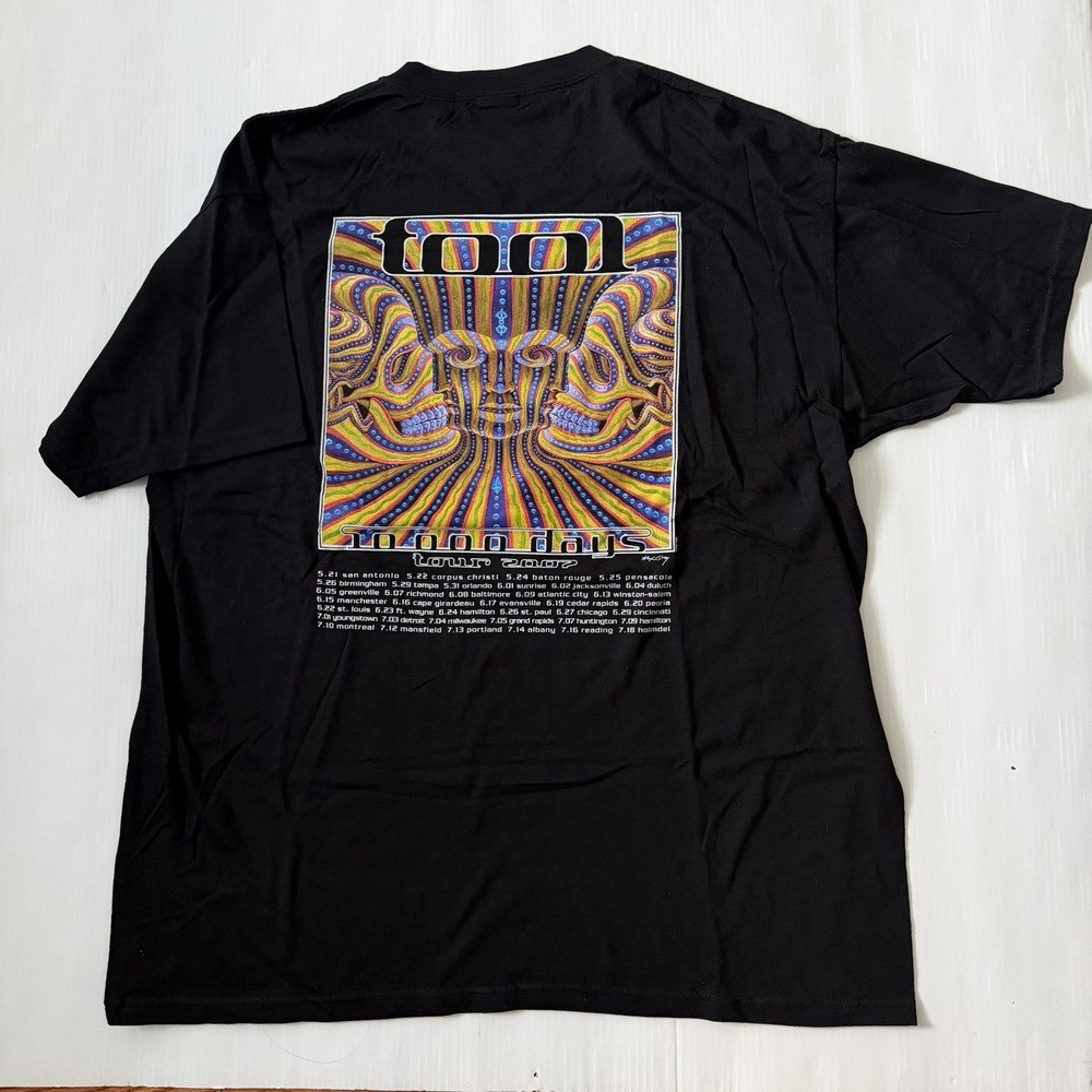 2007 TOOL 10000 Days Tour Dates Double Sided Tee Alex Grey Bardo Being 2X  *NWOT